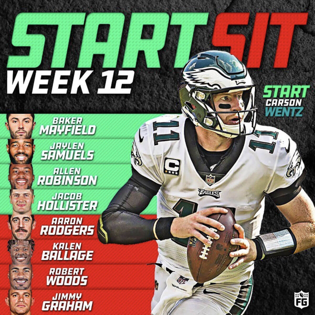 Start Sit: Week 12